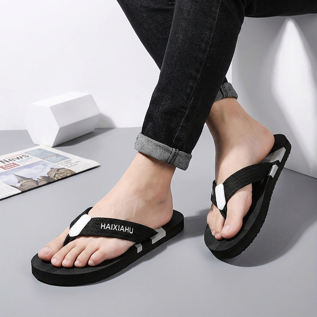 Men's Casual Color-Block Flip-Flops Lightweight and Comfortable