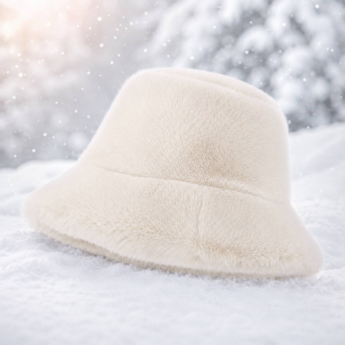Women’s Soft Plush Bucket Hat – Warm Fall Winter Casual Hat