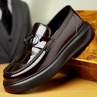 Men's All-Season Low-Top Slip-On Shoes with Thick Sole