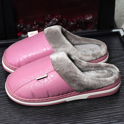 Men's Oversized Plush Winter Slippers Soft Warm Indoor Shoes
