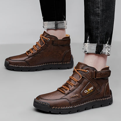 Men's Casual Lace-Up Chukka Boots with Rubber Sole