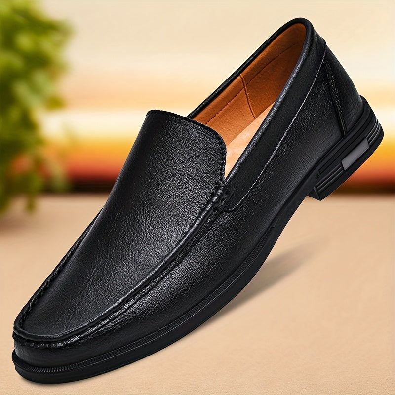 Men's Casual Slip-On Loafers Leather Outdoor Shoes