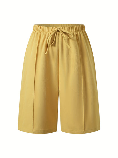 Women's Vacation Shorts Solid Color Polyester Lightweight