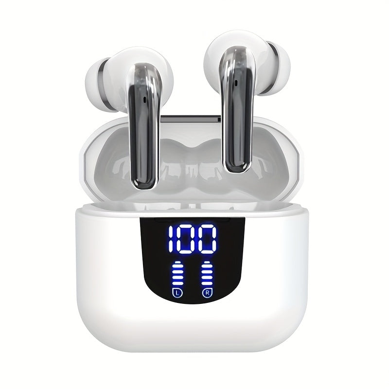 Wireless Headphones, Wireless 5.3 Earbuds, 13mm Speaker, 30H Playtime, Type-C Fast Charging Box, Stereo Wireless In-Ear Headset, Suitable for iPhone and Android In-Ear Headsets, Gaming Business Sports Headphone Mic