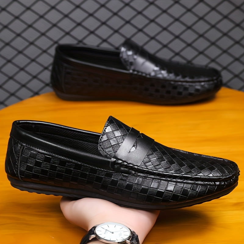 Men'S British Style Loafers - Comfortable Slip-On Moccasins with Round Toe, Faux Cover Upper & PVC Sole, Perfect for Casual Wear, Parties, and Weddings, Wedding Shoes