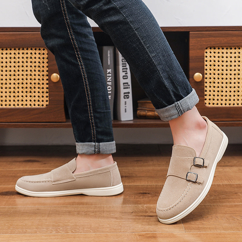 Men's Casual Slip-On Loafers with Microfiber Upper