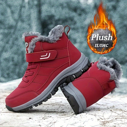 Unisex Winter Thermal Ankle Boots with Closure - Slip-Resistant Rubber Sole for Outdoor Hiking, Casual Wear - All-Season Cold Weather Shoes for Men and Women, Hiking Footwear | Sporty Boot Design