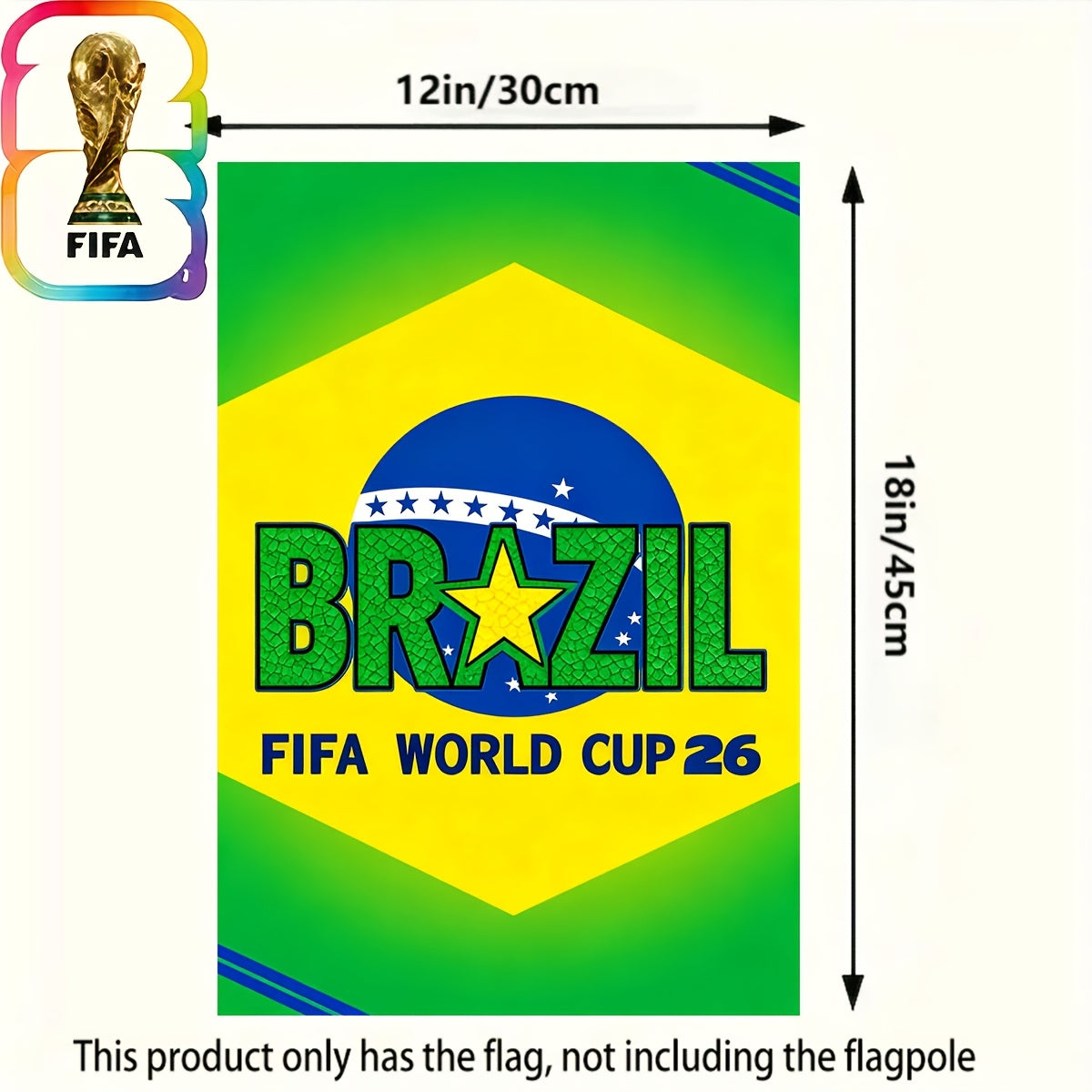 Brazil World Cup Linen Outdoor Flag - Multipurpose Garden Decor