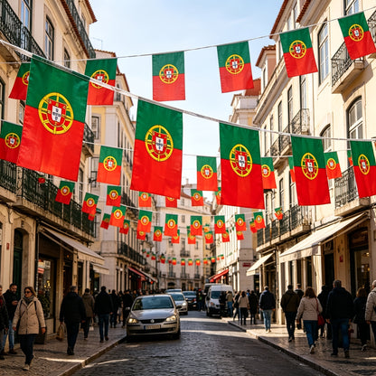Portugal String Flags Banner 6m Durable Polyester 20 Flags