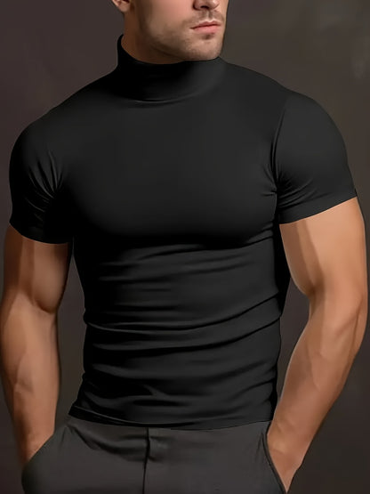 Men'S Short-Sleeve Polo Shirt Made of Breathable And Comfortable Knitted Fabric, Suitable for Cycling, Outdoor Sports, Gym, And Casual Wear for a Fitted Look - ayq