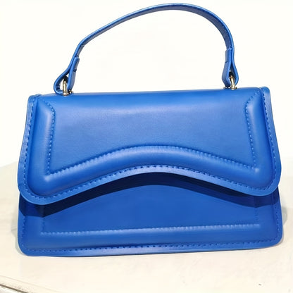 Fresh and trendy small square bag, one shoulder crossbody bag, youthful and sweet style, magnetic buckle closure bag, solid color, internet famous and popular bag