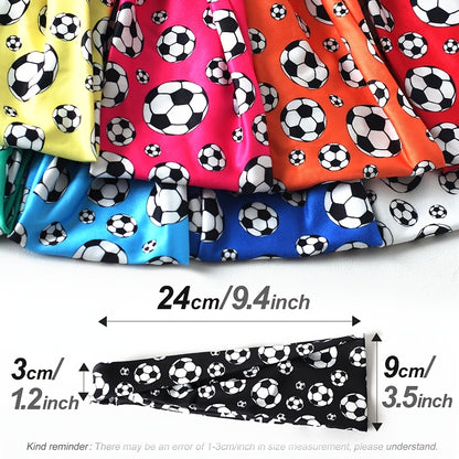 Unisex Elastic Soccer Print Headband for Training & Casual Wear