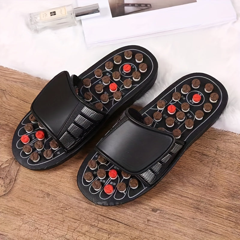 All-Season Polka Dot Massage Slippers with Acupoint Sole