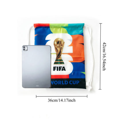 2026 FIFA World Cup Drawstring Bag - Lightweight Oxford Backpack