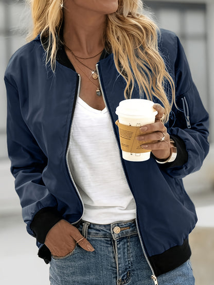 Women's Casual Windproof Jacket for Spring and Fall