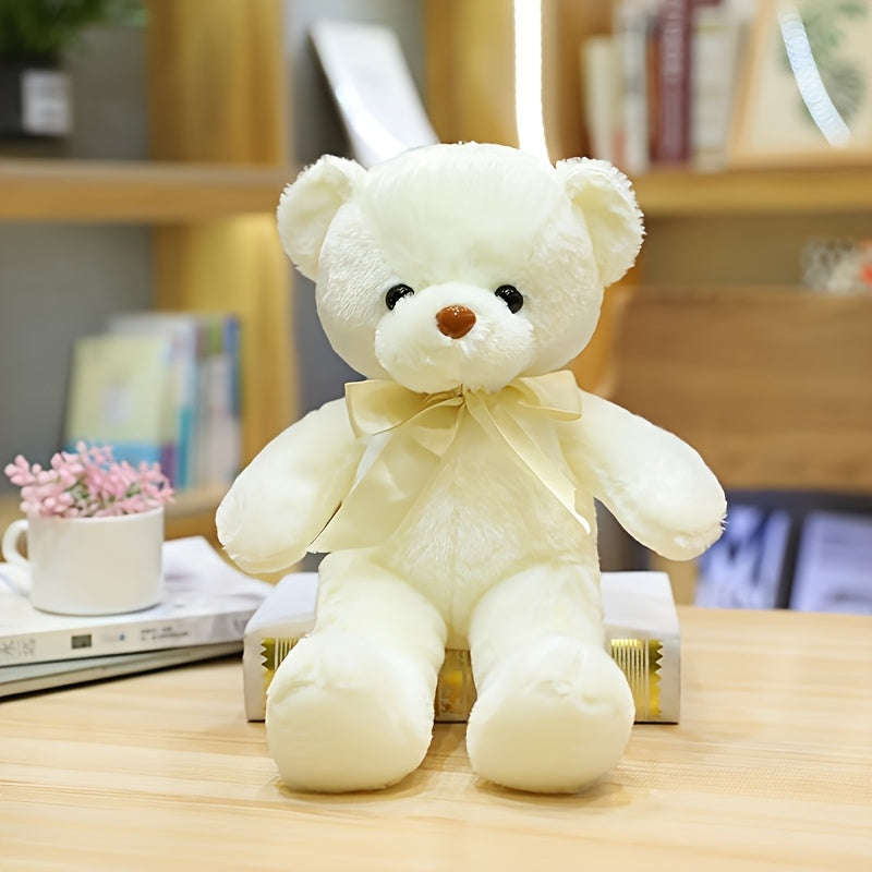 Pet Supplies Teddy Bear Style Design Pet Plush Dog Toy, Purple, Brown, Blue, White, Beige 5 Colors Available, Soft and Comfortable Plush Material, Filled Animal Plush Toys, Softly Filled Animals Hug Companion Toys, Suitable f