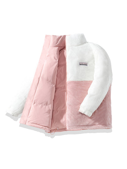 Men'S Heavy-Duty Winter Jacket - Thick Insulated Coat with Full-Zip Closure, Double-Sided Wearing, Stand Collar, Non-Stretch Fabric - Cold Weather Outerwear for Men