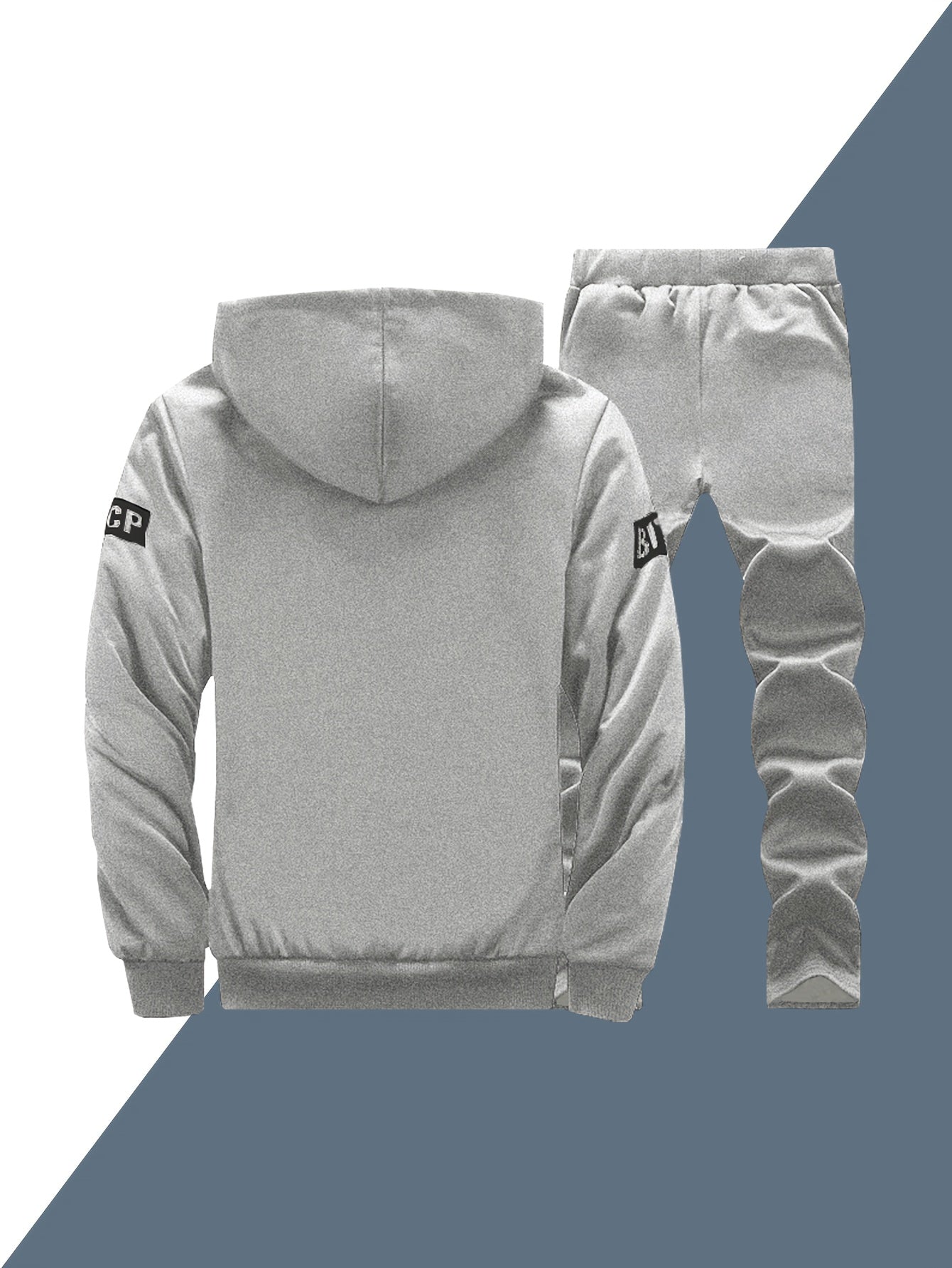 2pcs Men's -Lined Sportswear Set, Thickened Men's Casual Sportswear Set, Men's Sportswear Top and Bottom Set, Hooded Sweatshirt and Casual Sport Pants, -Lined and Thickened, Warm and Cold-Resistant, Suitable for Autumn and Wi