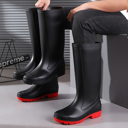 Men's High-Top PVC Outdoor Rain Boots for Summer Fishing