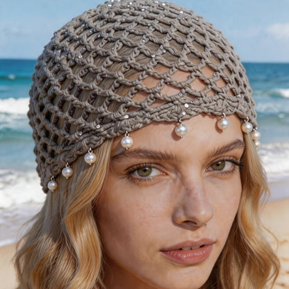 Bohemian Summer Breathable Knit Sequin Beanie Cap