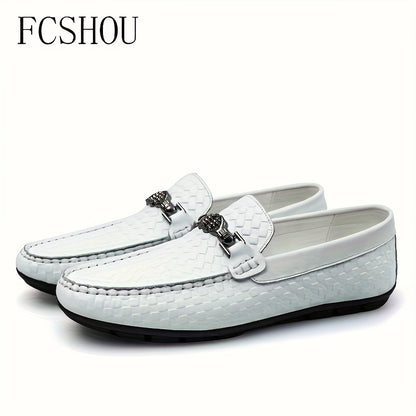 Handmade Men’s Vintage Leather Loafers Casual Slip-Ons