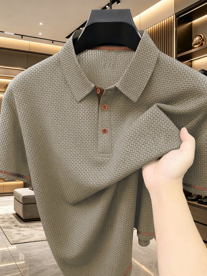 Boys' Summer Polo Shirt Breathable Knit Lapel Casual Top