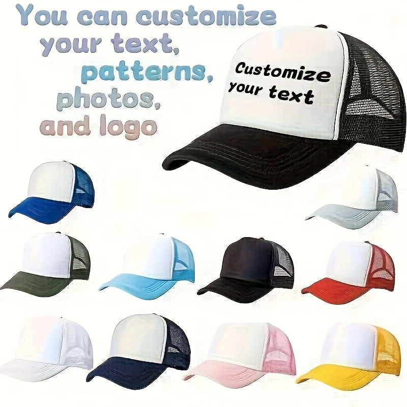 Custom Logo Breathable Mesh Trucker Hat – Adjustable Casual Cap