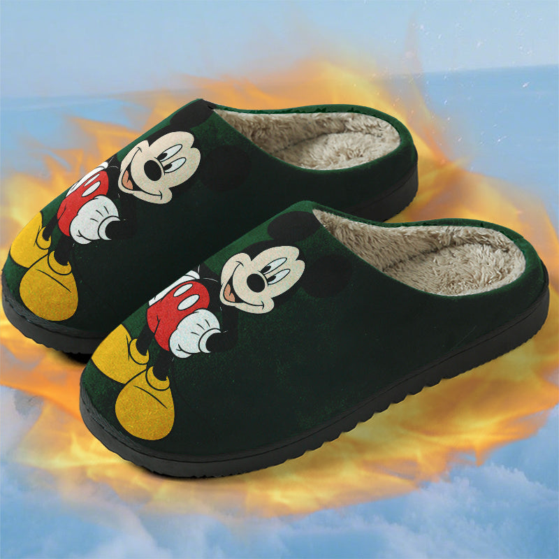 Unisex Plush Slippers, Ultra-Soft Thick Material, High-Quality Warm and Non-Slip! Classic Mickey Mouse Design, Perfect for Home or Bedroom Comfort, Cloud-Like Softness – Ideal Gift for Halloween, Christmas, New Year, and Bi