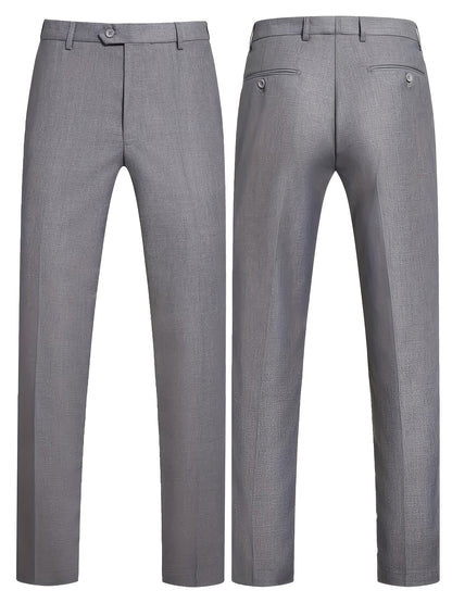 3-Piece Boys' Formal Suit Set with Vest and Straight-Leg Pants