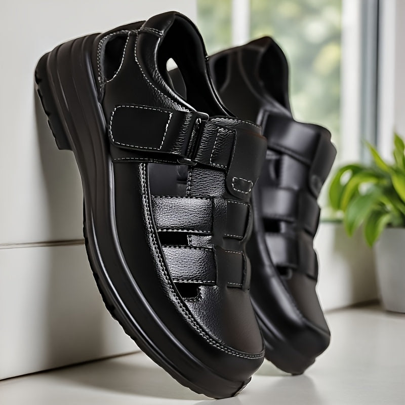 Men's Summer Breathable PU Loafers for Outdoor & Travel - ayq