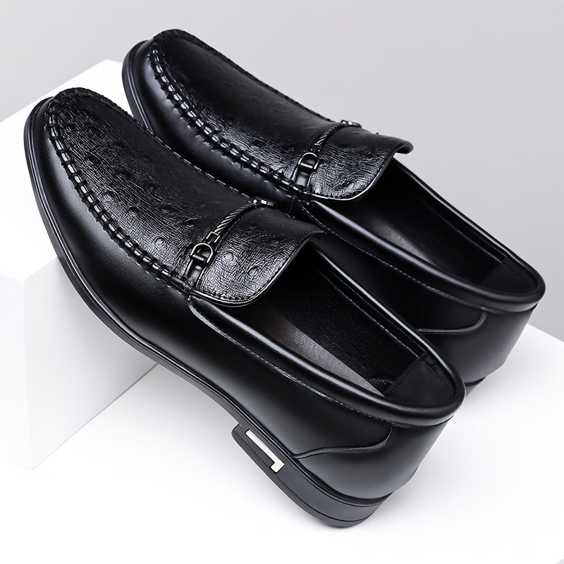 Men’s Plus Size Breathable PU Business Casual Loafers
