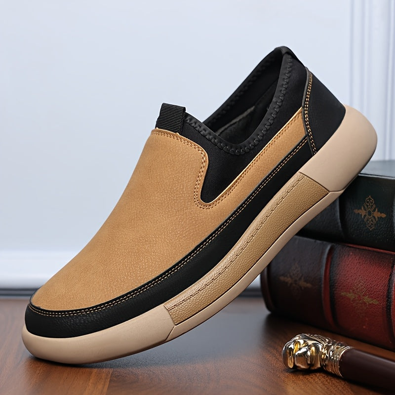 Men's Casual Slip-On British Style Soft Rubber Sole Shoes