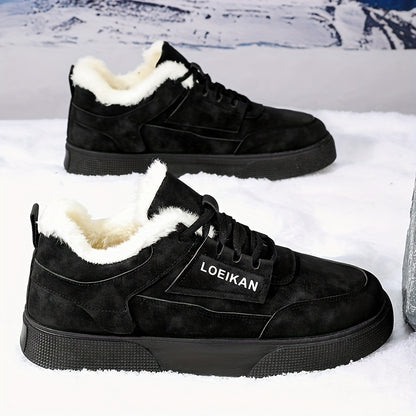New Autumn-Winter Men's Padded Thick Snow Boots, Fashion Casual Trendy Street Party Versatile Skateboard Shoes