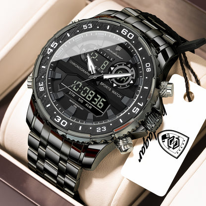 Men's Streetwear Digital Watch with Luminous Dual Display