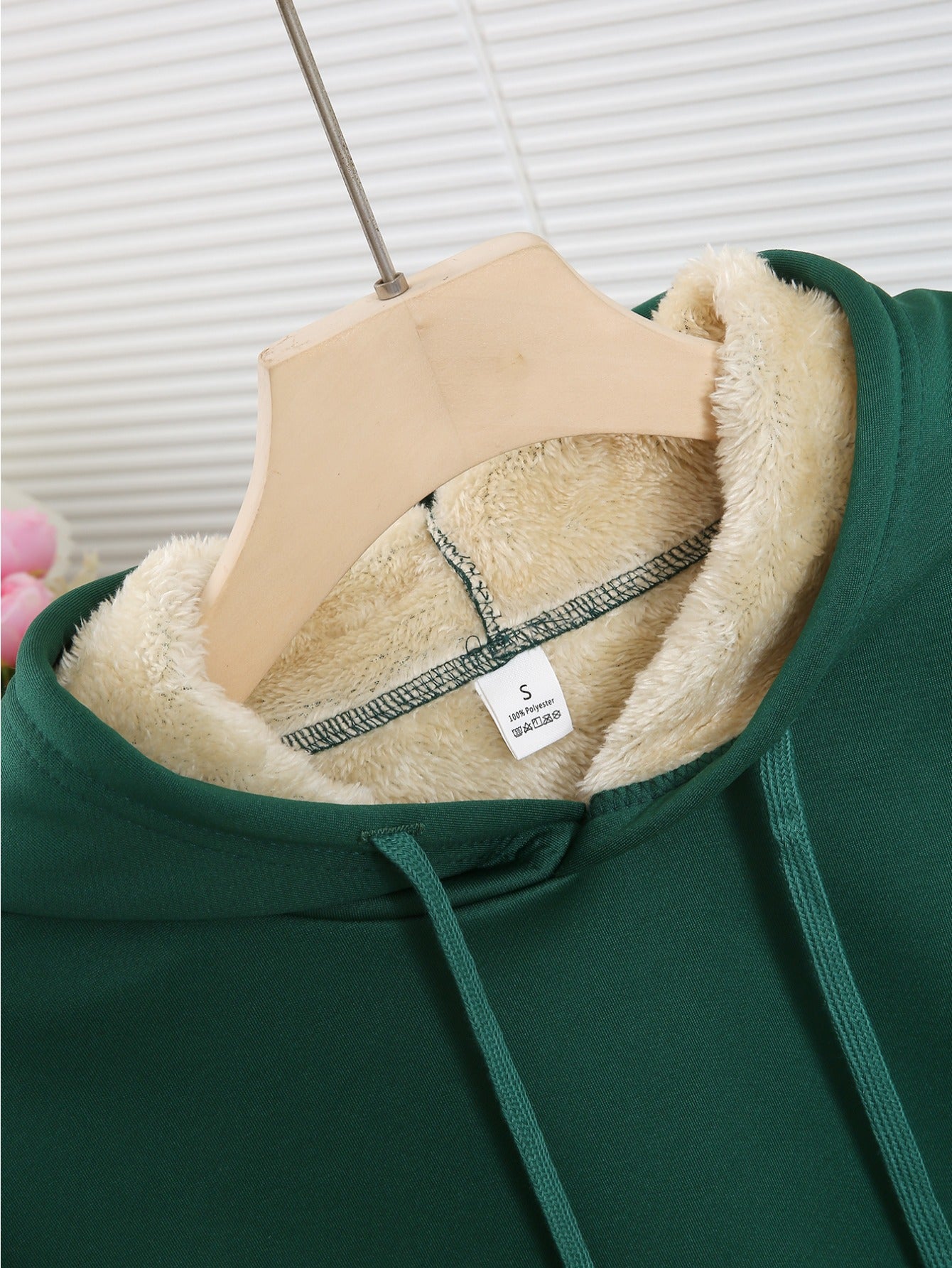 1pc Women's Thick-Lined Hooded Sweatshirt with Gingerbread for Man in Santa Hat & Candy Cane Print - Cozy Plush Lined, Soft Polyester Warm Pullover for Fall/Winter, Machine Washable Casual Outerwear, Cold Weather Wear, Minima