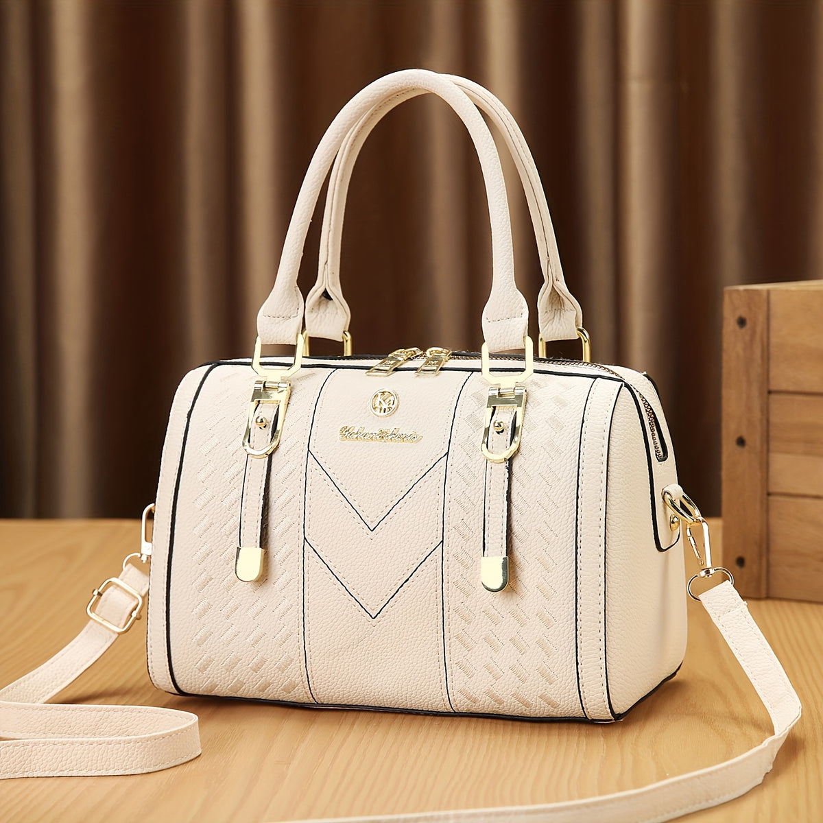 Elegant Faux Leather Tote Bag for Women with Large Capacity