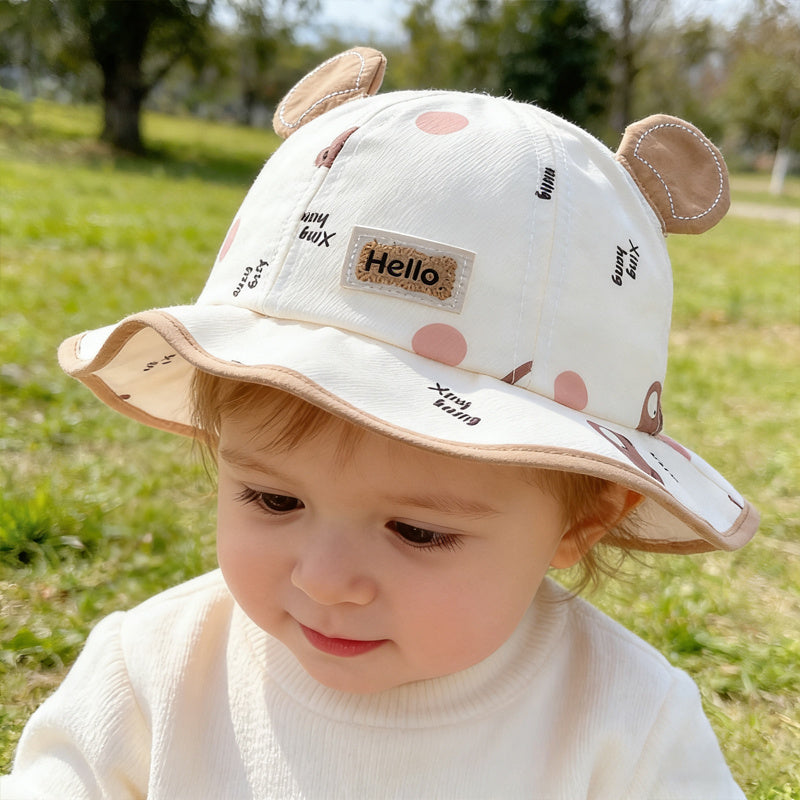 Kids 3D Bear Bucket Hat for Spring and Summer, Lightweight & Breathabl