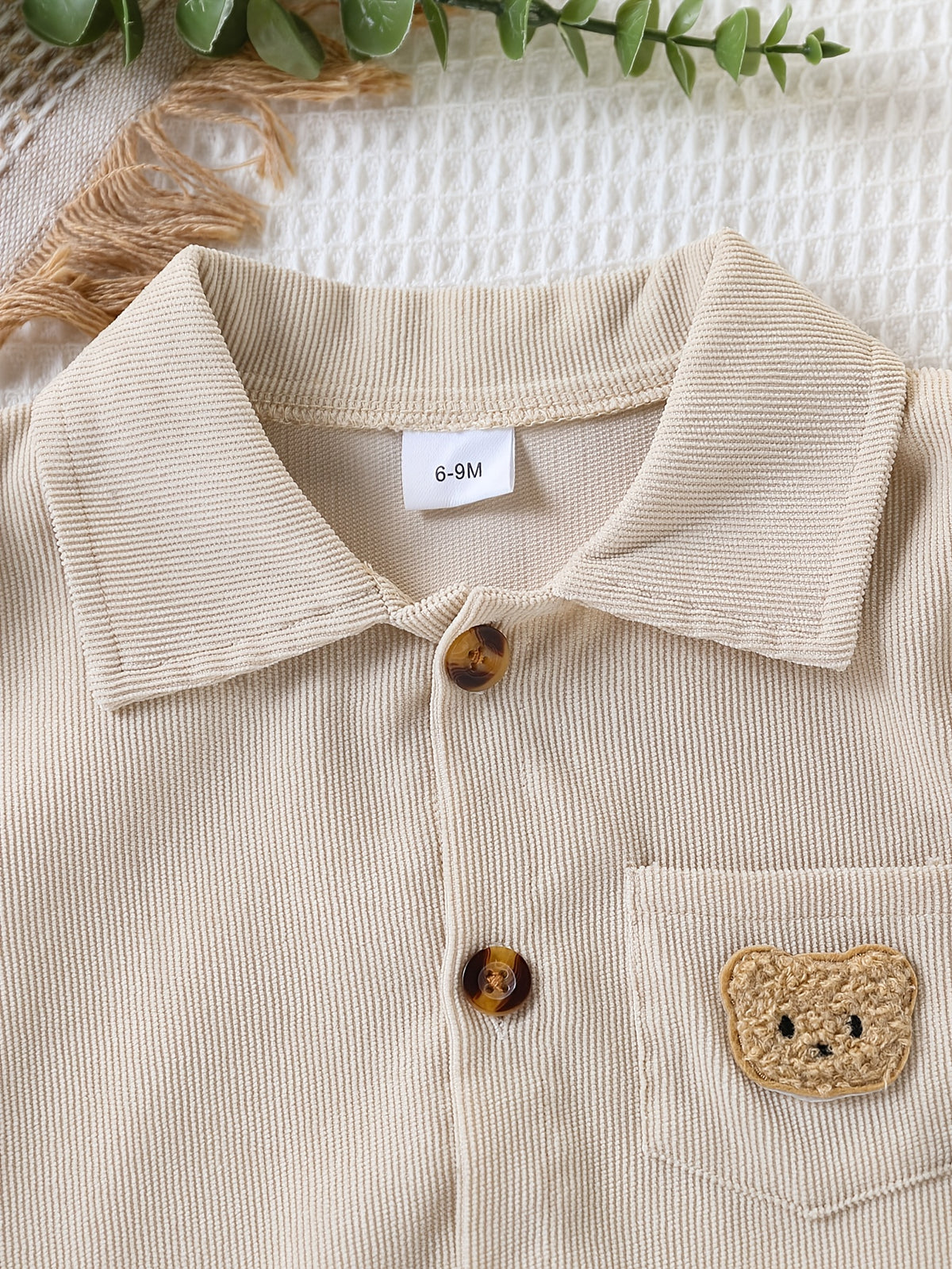 Toddler Boys' Corduroy Shirt Jacket and Pants Set for Spring/Fall - ayq