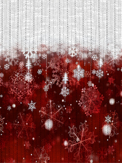 Plus Size Women's Winter Cardigan Coat - Burgundy Red & White Snowflake Print Deep Jacket, Loose-Fit Collar Sweater Coat for Christmas, New Year's Eve Parties & Cold Weather (Machine Washable)