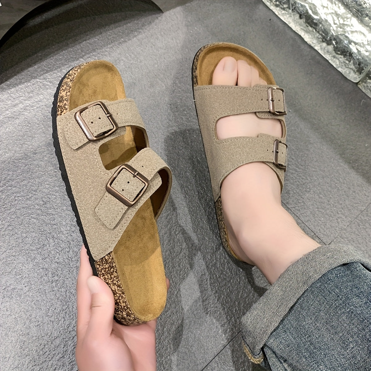Unisex Slip-On Casual Slippers with PU Sole for All Seasons