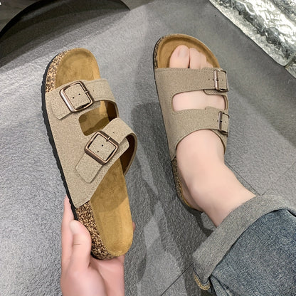 Unisex Slip-On Casual Slippers with PU Sole for All Seasons