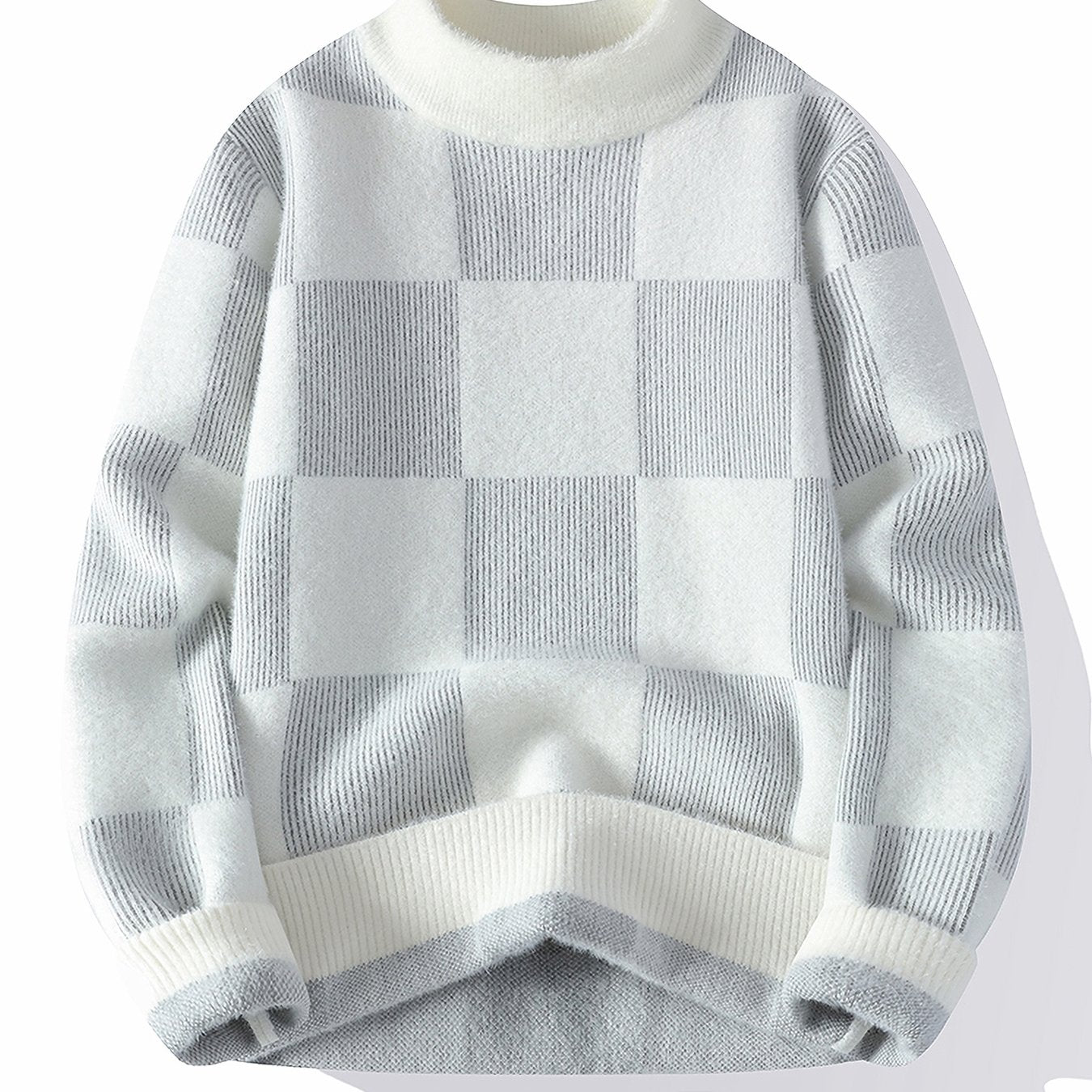 New Men'S Autumn And Winter Pullover Sweater with a Round Neck for Warmth, Knit