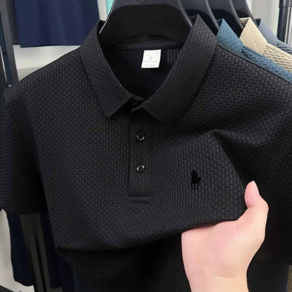 S144 Ankle Sprain Horse Print Golf Knitted Men'S Polo - ayq