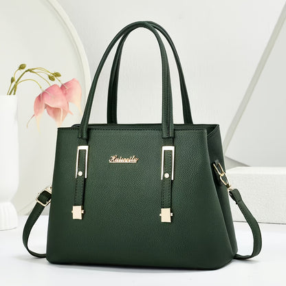 Elegant Women's PU Tote Bag with Removable Strap