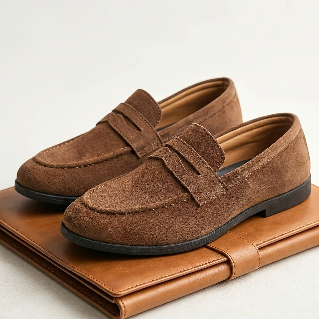 Men's Minimalist Oxford Slip-On Shoes for Business & Casual