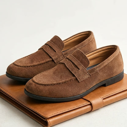 Men's Minimalist Oxford Slip-On Shoes for Business & Casual