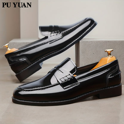 Men's Plus Size Casual Business Loafers with Microfiber Upper