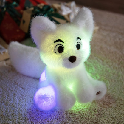 Illuminated Plush Fox Toy – Cuddly Stuffed Animal Featuring LED Light, Adorable Night Light for Room Decoration & Comfort Gift