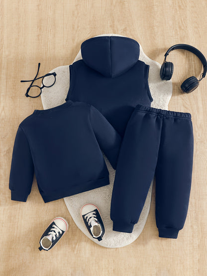 Baby Boy's Autumn/Winter 3-Piece FUTURE Print Sportswear Set