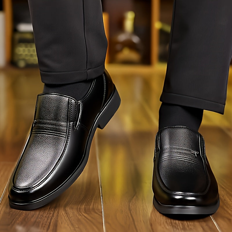 Men's Breathable Split Leather Loafers for Business & Casual